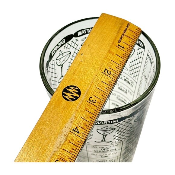 Irwinware Glass Cocktail Mixer Recipe 6 in Tall Bartender Barware Vintage MCM US - Picture 8 of 8